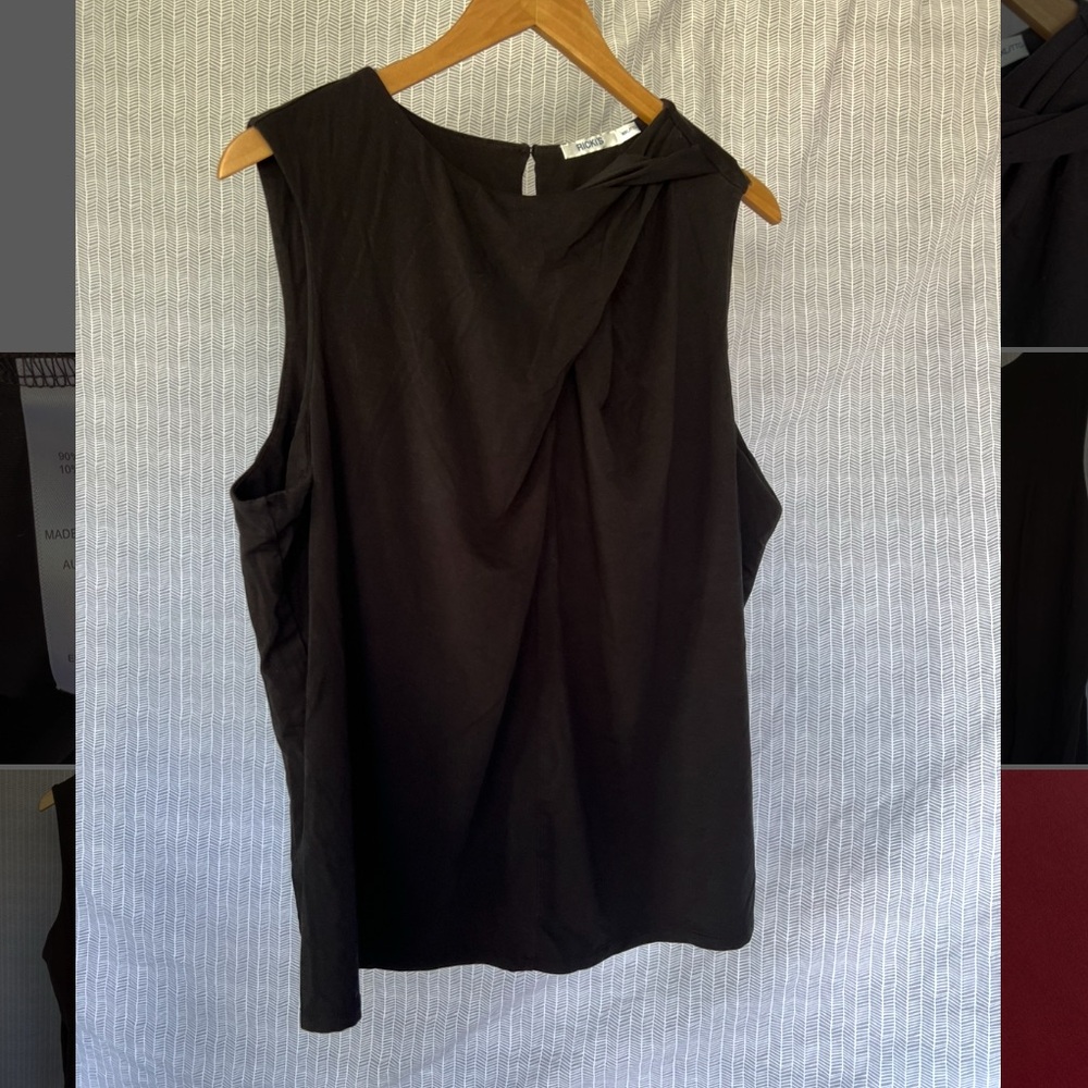 XXL Ricki's Black Sleeveless Stretchy Jersey Blouse